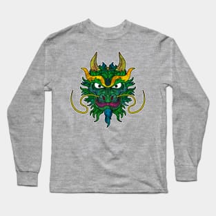 Stained Glass Dragon Head Long Sleeve T-Shirt